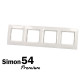 Plaque blanche quadruple 