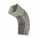 Coude frontal 75° pour gouttière aluminium 60 x 80 mm coloris au choix Gris-Clair