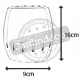 Bougeoir photophore de jardin 11cm - Coloris au choix 