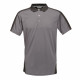 Polo regatta professional contrast quick wicking Gris-Noir