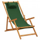 Chaise pliable de plage bois d'eucalyptus solide et tissu - Couleur au choix Vert