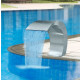 Fontaine lame d'eau en acier inoxydable pour piscine 45 x 30 x 60 cm 