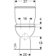 Pack WC au sol à fond creux Bastia Rimfree GEBERIT - 501.689.00.1 