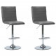 Chaises de bar 2 pcs similicuir - Couleur au choix Gris