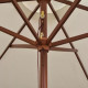 Parasol avec poteau en bois 270 x 270 cm blanc crème 