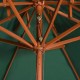 Parasol de terrasse 270 x 270 cm poteau en bois vert 