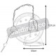 Lampe suspension metal diamètre 33cm 