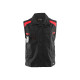 Gilet sans manches Industrie 31641800 - Couleur et taille au choix Noir-Rouge