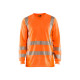 T-shirt à manches longues col V haute-visibilité anti-UV polyester 33851013 - Couleur et taille au choix Orange fluo