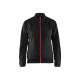 Sweat zippé femme 33942526 - Couleur et taille au choix Noir-Rouge
