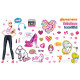 Kit de stickers barbie 