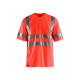 T-shirt haute-visibilité coloris  34131009  Rouge fluo
