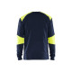 T-shirt manches longues ignifuge retardant flamme Marine/Jaune-Fluo 34571761 - Taille au choix 