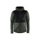 Sweat zippé à capuche 35402533 - Couleur et taille au choix Vert-foncé-Noir