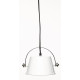 Grande suspension indus en métal blanc 
