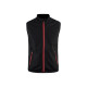 Gilet softshell +stretch sans manches 38502516 - Couleur et taille au choix Noir-Rouge