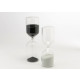 Duo de sablier design noir et blanc en verre 