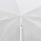 Lit de jardin avec parasol Marron Résine tressée 