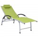 Chaise longue aluminium textilène - Couleur au choix Vert