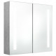 Armoire de salle de bain à miroir led 62x14x60cm - Couleur au choix Gris-béton