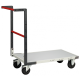 Chariot FLAT-PACK™ dossier fixe plateau mélaminé roues CC 250 kg - Dimensions au choix 850 x 495