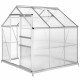 Serre de jardin jardinage outillage aluminium avec embase 190 x 185 x 195 cm  