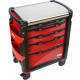 Servante grand volume SAM OUTILLAGE 5 tiroirs à plateau inox - 415H 