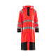 Manteau de pluie niveau 1 haute-visibilité 43252000 - Couleur et taille au choix Rouge fluo-Noir