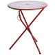 Table de terrasse pliante ronde - Couleur au choix Rouge