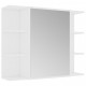 Armoire à miroir de bain 80x20,5x64 cm aggloméré - Couleur au choix Blanc