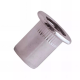 Ecrou à sertir cylindrique cranté en alu - Tête plate - D. M5 x 13 mm - Boite de 500 - SCELL-IT - EAD0530 