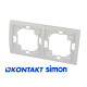 Plaque blanche double horizontale 