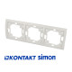 Plaque blanche triple horizontale 