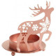 Photophore de noël en métal cuivré (lot de 2) 