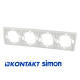 Plaque blanche quadruple horizontale 