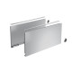 Profilé latéral de tiroir AvanTech YOU, hauteur 251 mm x NL 450 mm, Argent, gauche et droite - HETTICH - 9353374 