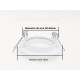 Support spot rond inox 