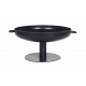 Brasero rond en acier peint sur pied design 70 cm 