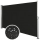 Auvent store latéral brise-vue abri soleil aluminium rétractable 180 x 300 cm - Couleur au choix Noir