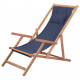 Chaise pliable de plage bois d'eucalyptus solide et tissu - Couleur au choix Bleu