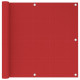 Écran de balcon 90x600 cm pehd - Couleur au choix Rouge