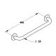 Barre droite 400 mm, inox chromé (sans vis) Diamètre 25 mm - PRESTO - 60577 