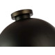 Plafonnier industriel semi-encastré diamètre 31 cm led 60 watts noir et doré style vintage lustre rétro 