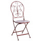 Chaise de terrasse pliante en métal - Couleur au choix Rouge