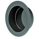 Porte coulissante modèle athena style atelier gris clair h204xl73 + rail alu bandeau noir - gd menuiseries 