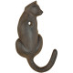 Patère queue de chat en fonte (lot de 2) 