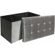 Banc coffre effet velours captionné strass 