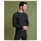 Tee-shirt DAMART Col rond Manches longues - Noir - T.L - 69122 