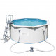 Bestway piscine "jersey" ronde gris 300 cm 
