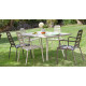 Table de jardin menu 160cm 